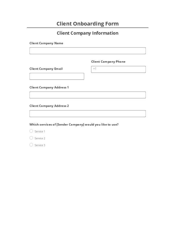 Client Onboarding Form 