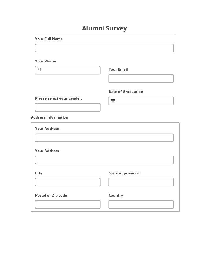 Use Whippy Bot for Automating alumni survey Template