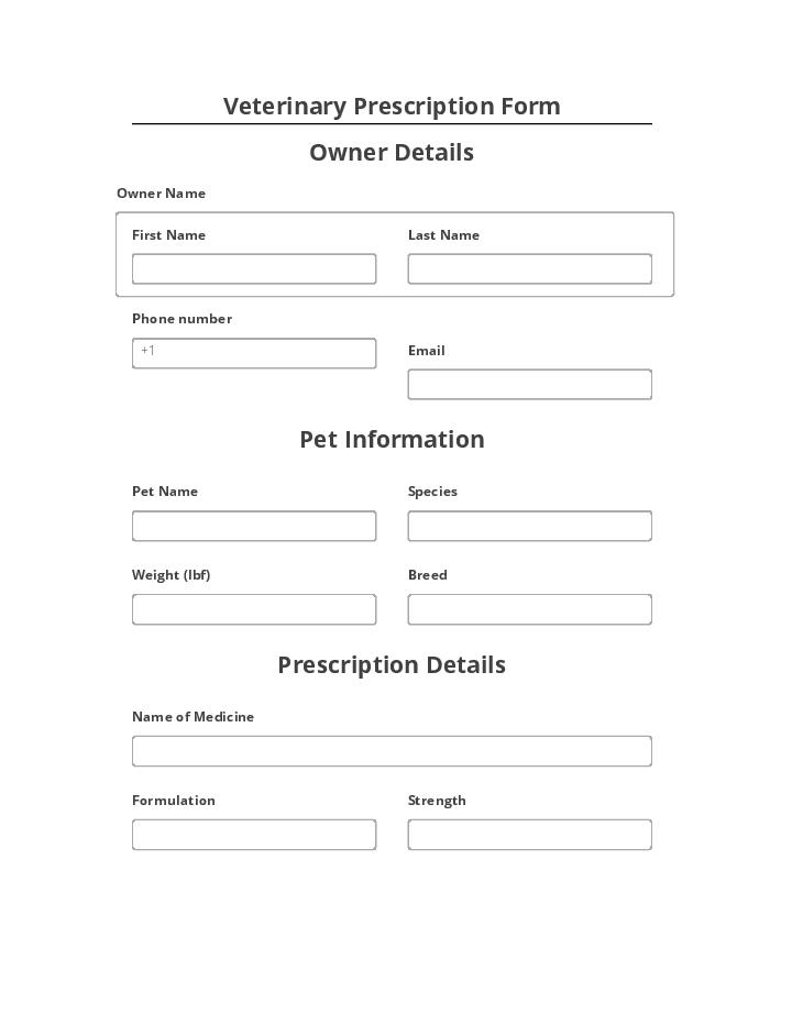 Automate veterinary prescription Template using ClickUp Bot