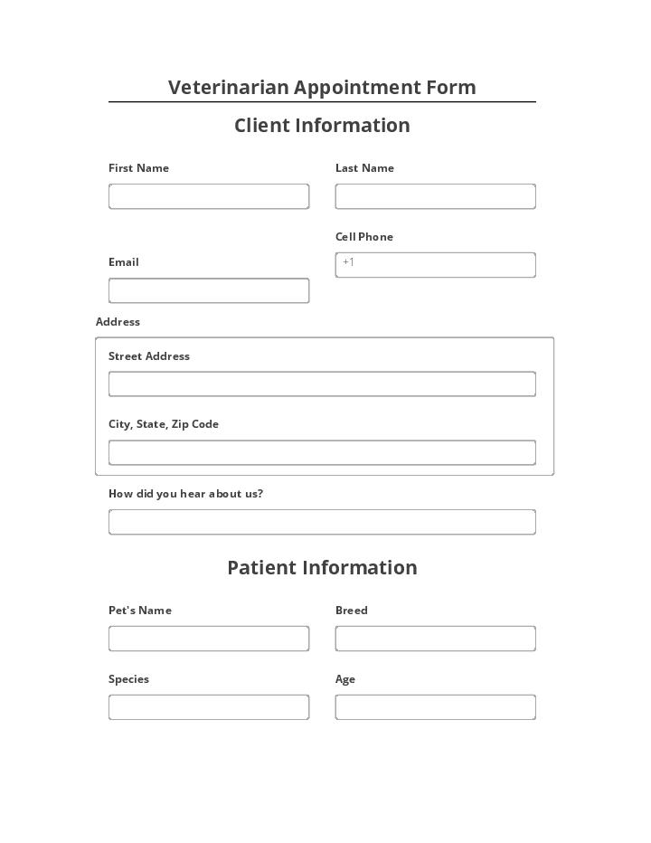 Use Streamtime Bot for Automating veterinarian appointment Template