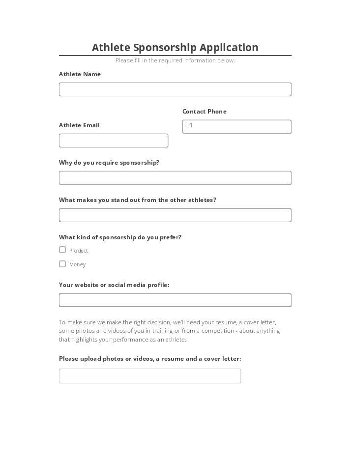 Use validTo Bot for Automating athlete sponsorship application Template