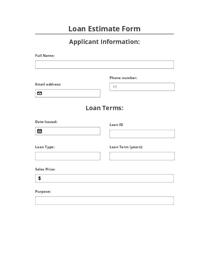 Use Mailchimp Bot for Automating loan estimate Template