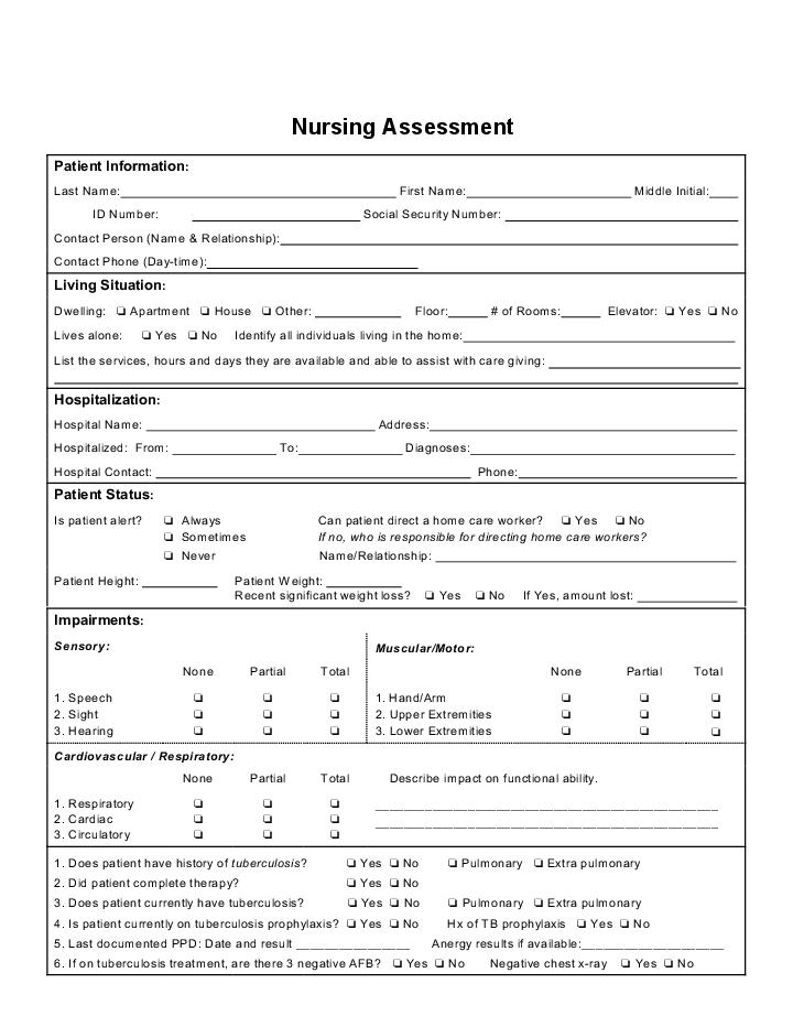 Use Typlog Bot for Automating nursing patient assessment Template