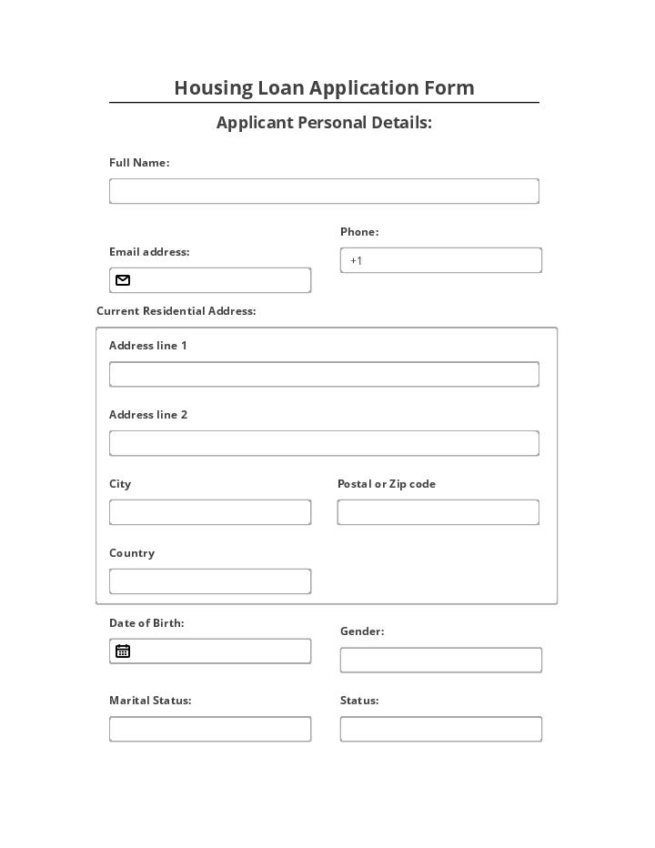 Automate housing loan application Template using doopoll Bot