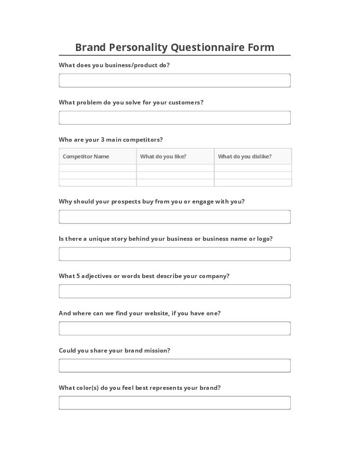 Brand Personality Questionnaire
