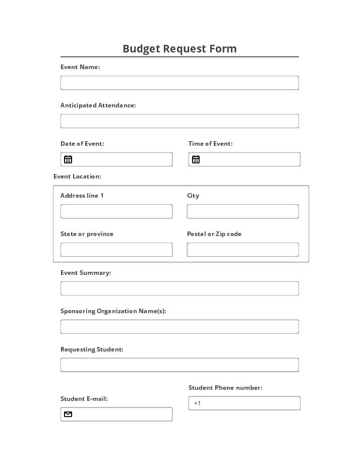 Automate budget request Template using phonetonote Bot