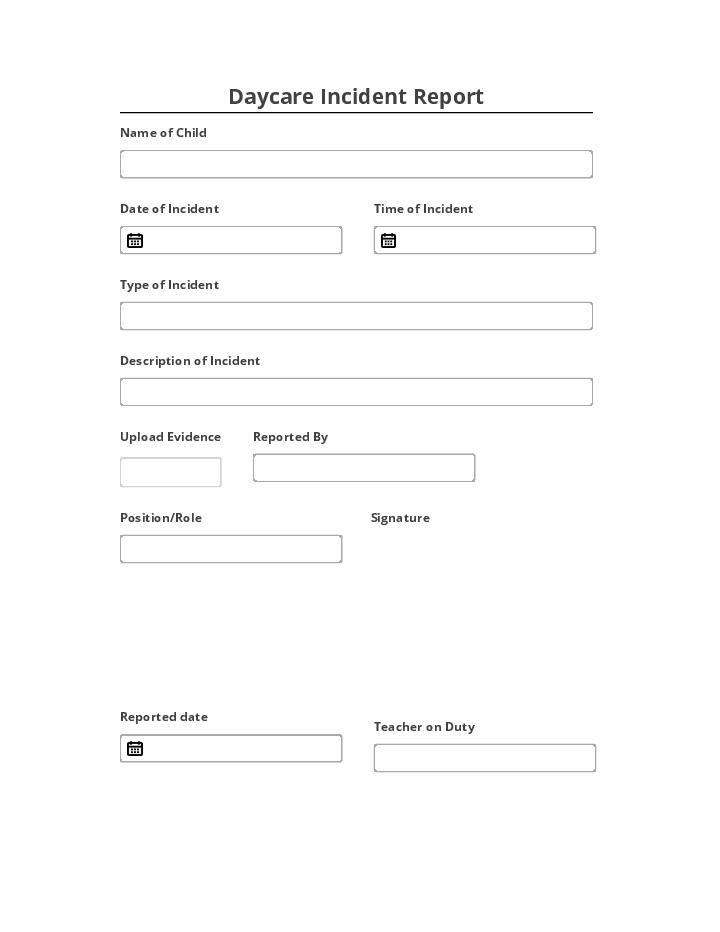 Automate daycare incident report Template using EbulkSMS Bot