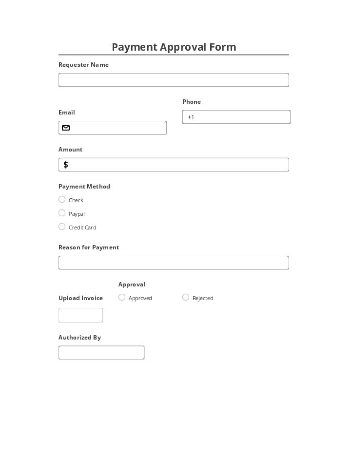 Automate payment approval Template using SMSFactor Bot
