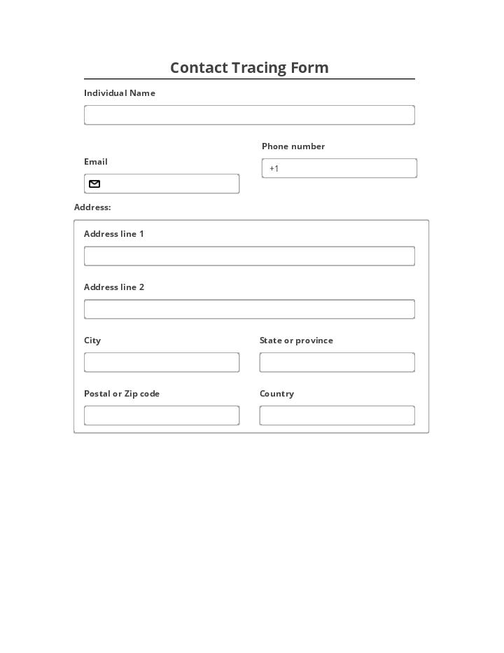 Automate contact tracing Template using Solid Performers CRM Bot