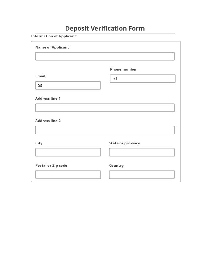 Use Contractor Foreman Bot for Automating deposit verification Template