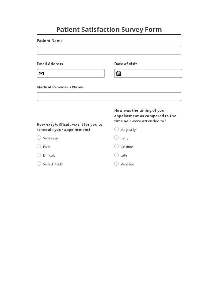 Use Hnry Bot for Automating patient satisfaction survey Template