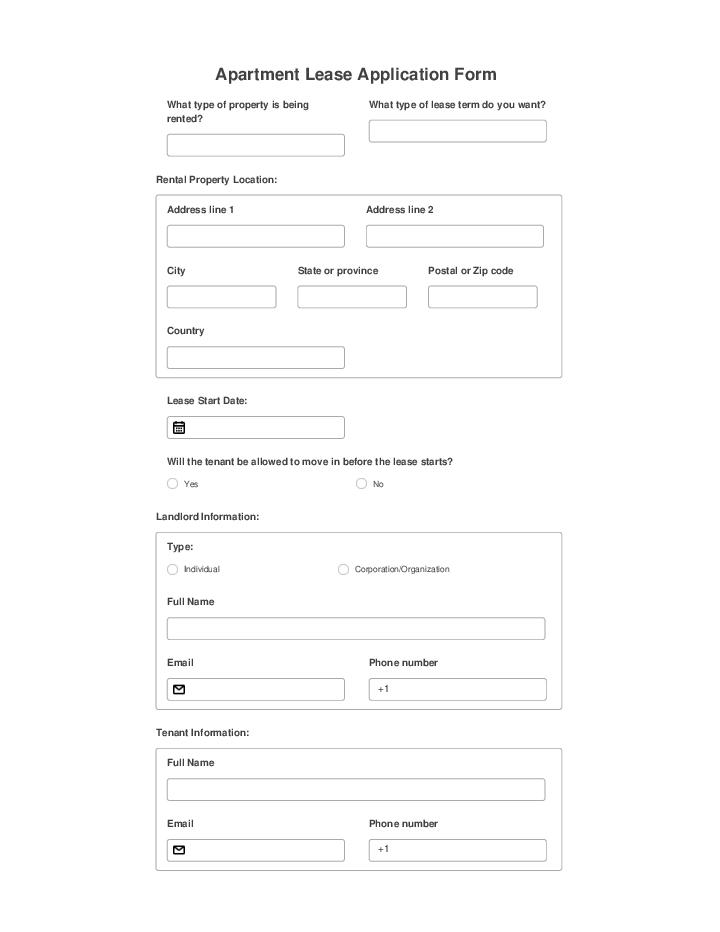 Apartment Lease Application