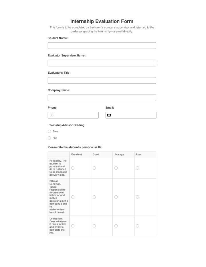 Automate internship evaluation Template using Jaldi Bot