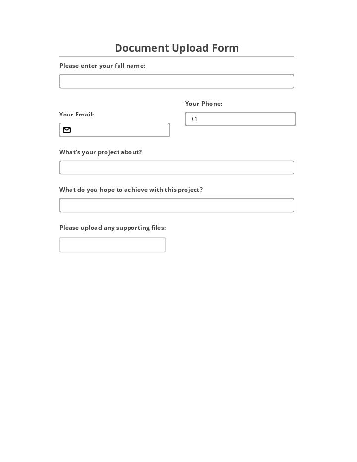 Use Fynzo Survey Bot for Automating document upload Template