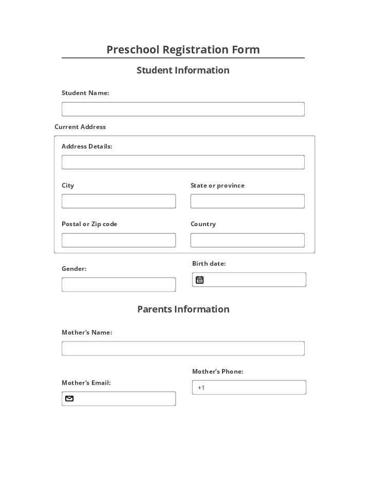 Use Coupon Carrier Bot for Automating preschool registration Template