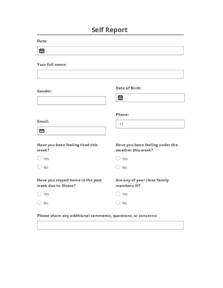 Use BookingLive Bot for Automating self report Template