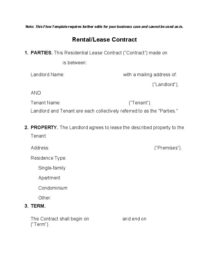 Rental/Lease Contract