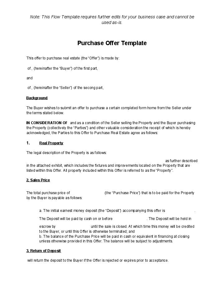 Purchase Offer