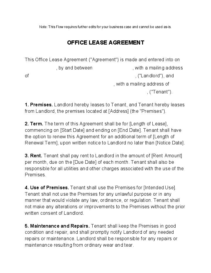 Office Lease Agreement