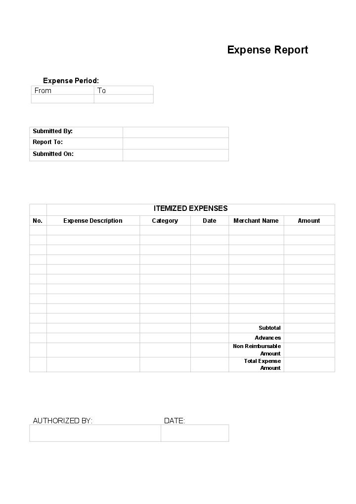 Automate business expense report Template using FreshBooks Bot
