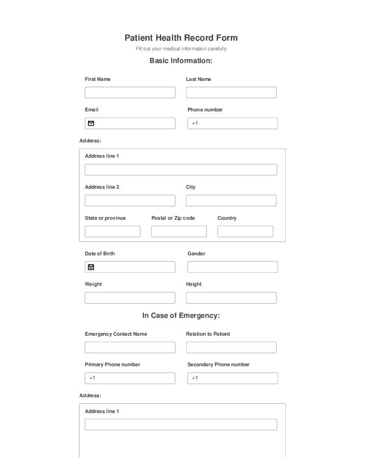 Automate patient health record Template using TPNI Engage Bot