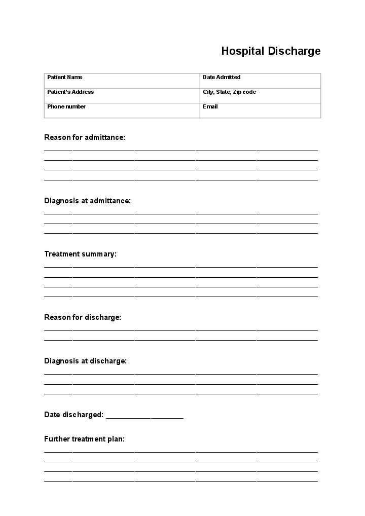 Automate hospital discharge letter Template using Leeway Bot