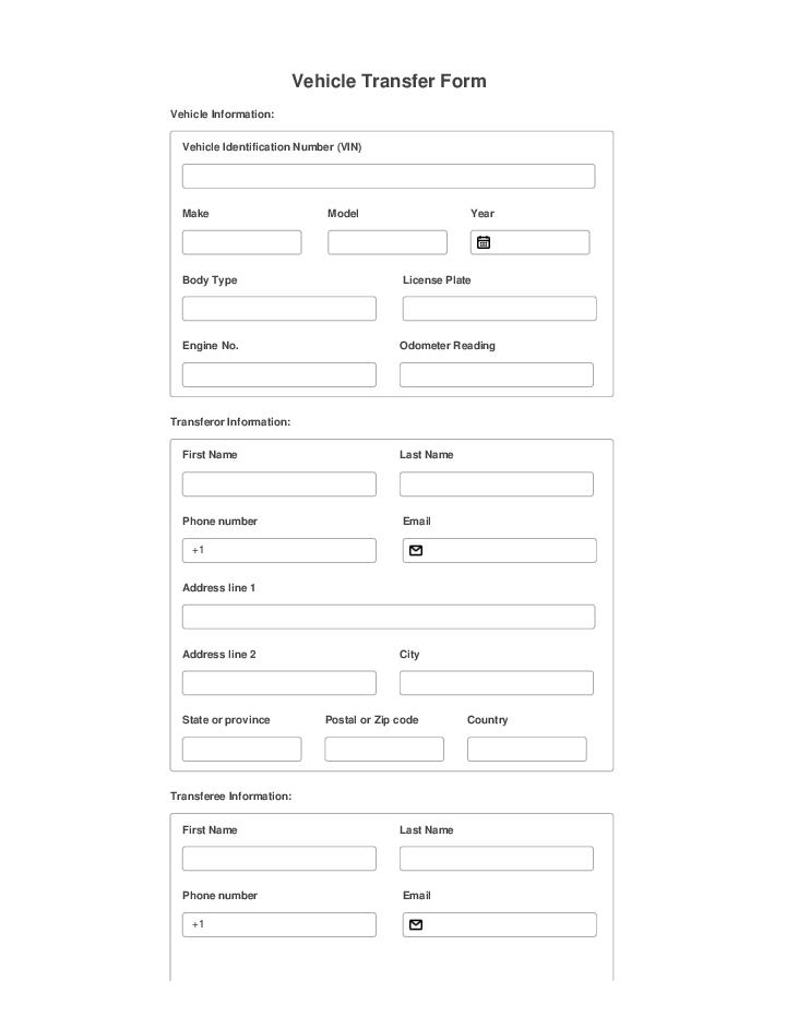 Use Textline Bot for Automating vehicle transfer Template