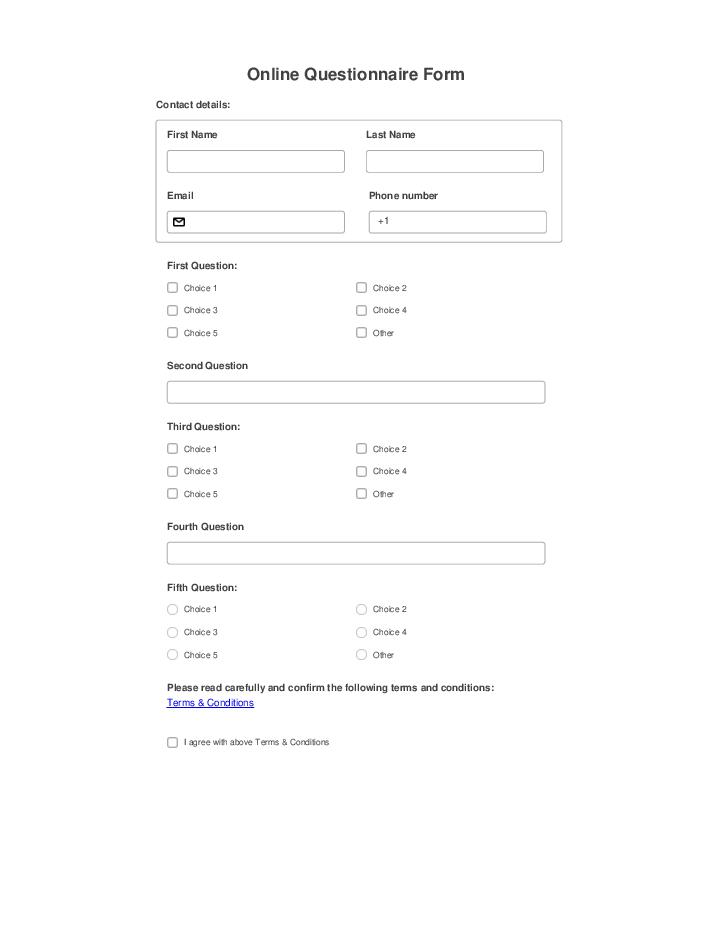 Use Repuso Bot for Automating online questionnaire Template