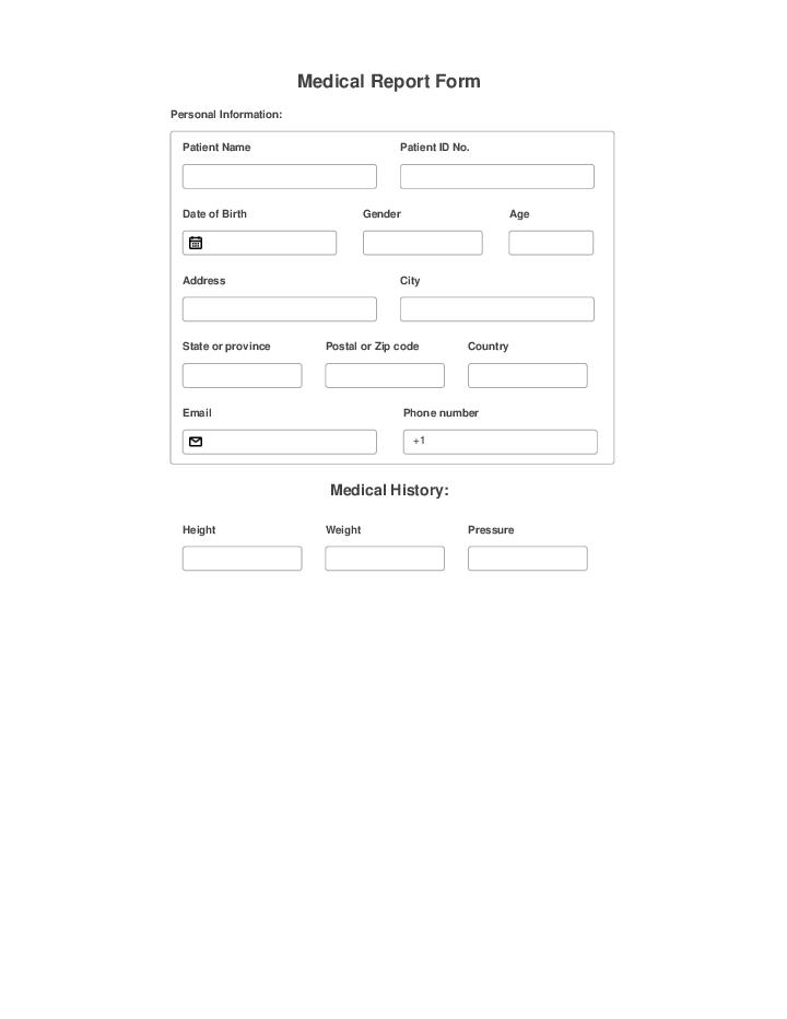 Automate medical report Template using Mozeo Bot
