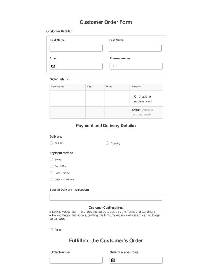 Use FileCloud Bot for Automating order management Template