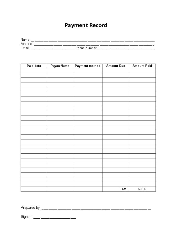Automate payment record Template using Freshsales Classic Bot