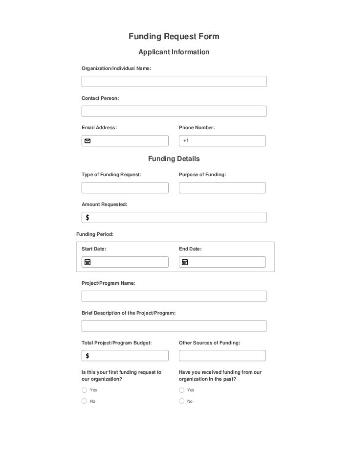 Automate funding request Template using Sansan Bot