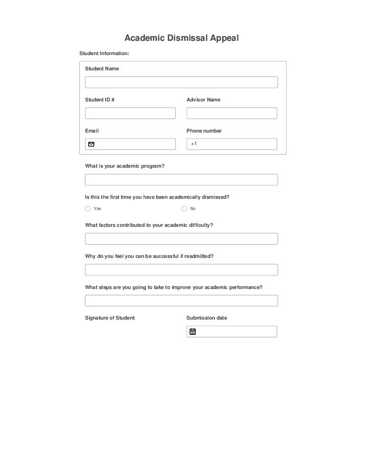Automate academic dismissal appeal Template using CommCare Bot
