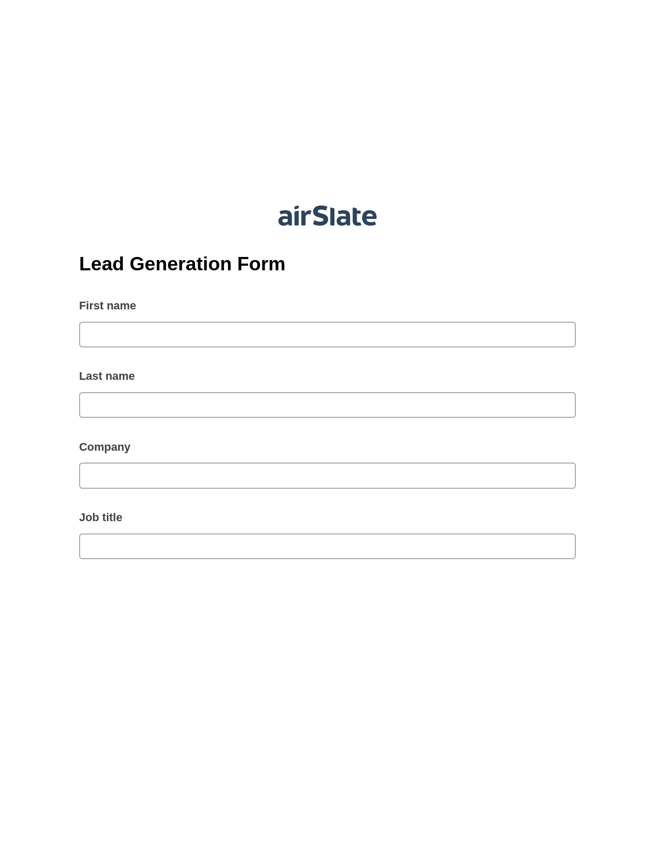 Lead Generation Form Pre-fill from another Slate Bot, Create Salesforce Records Bot, Export to WebMerge Bot