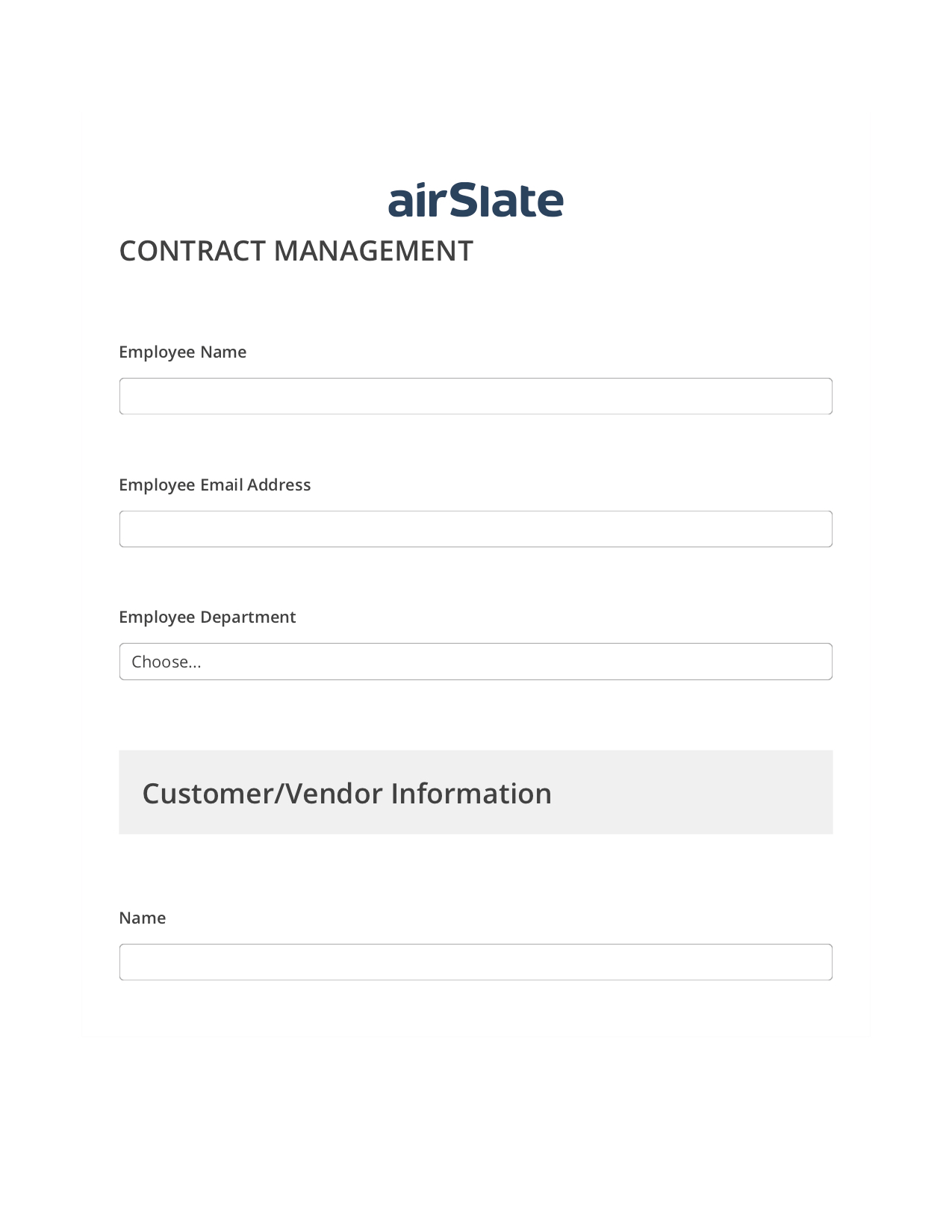 Contract Management Workflow Pre-fill Dropdown from Airtable, Create slate addon, Export to Salesforce Bot