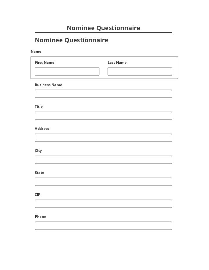 Update Nominee Questionnaire