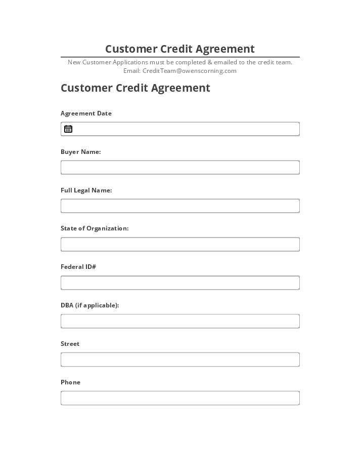 Incorporate Customer Credit Agreement in Microsoft Dynamics