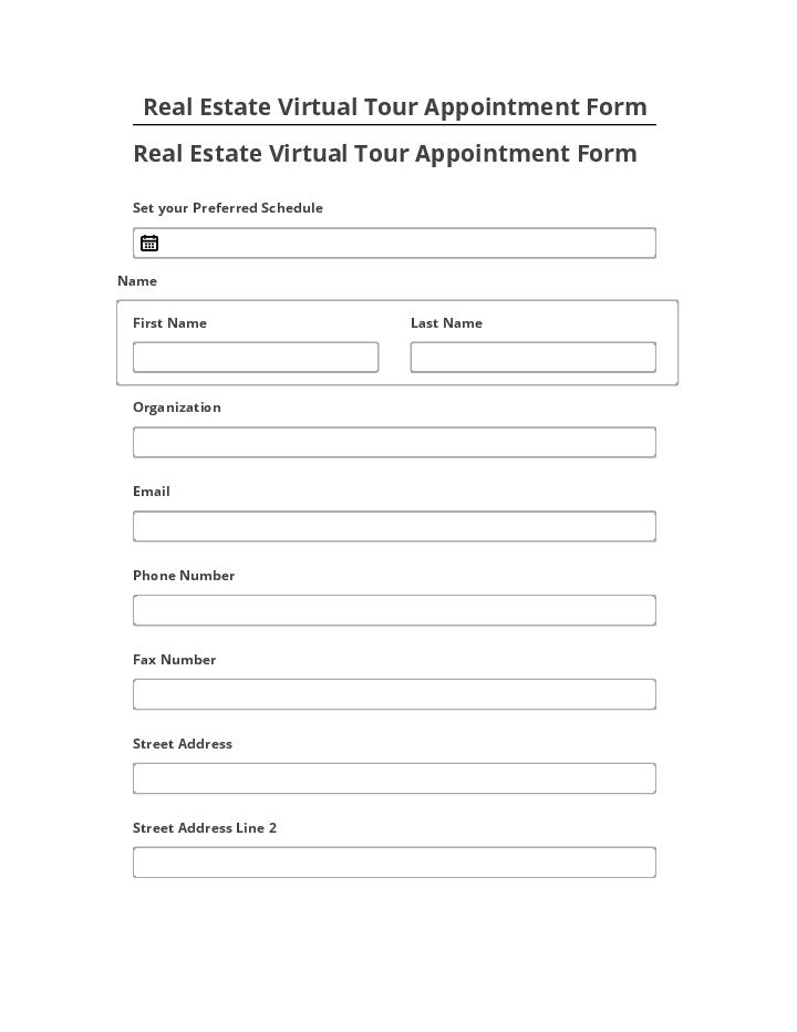 Arrange Real Estate Virtual Tour Appointment Form