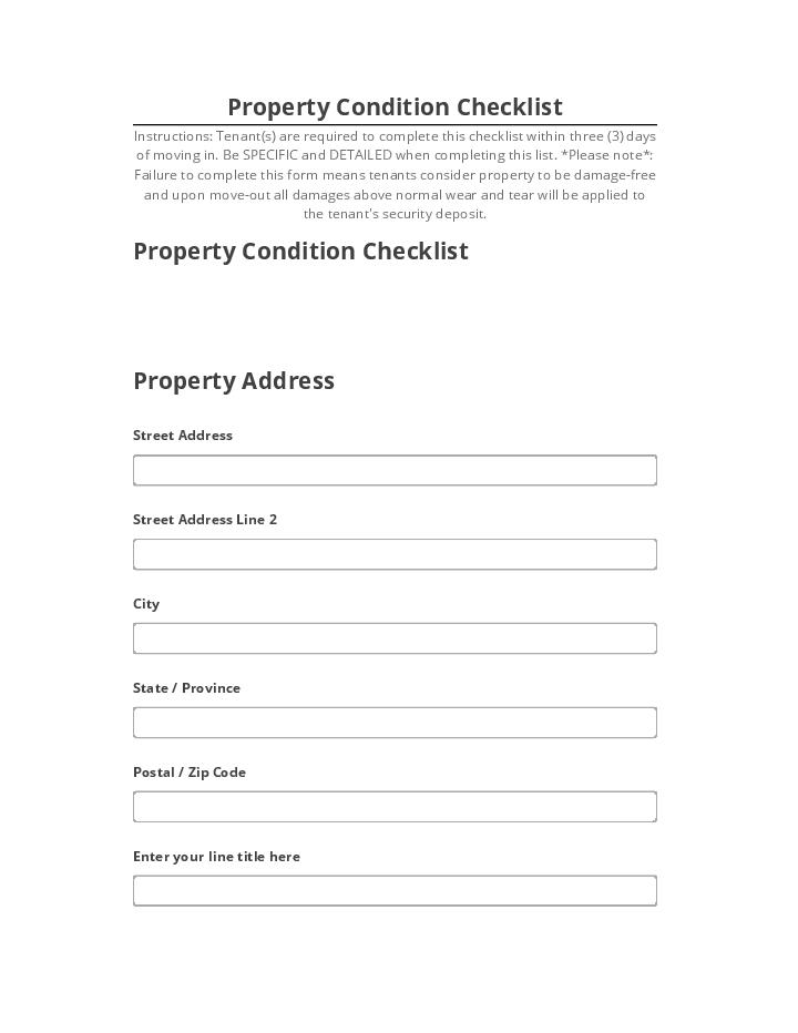Incorporate Property Condition Checklist in Microsoft Dynamics