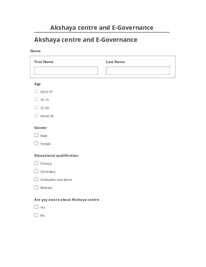 Integrate Akshaya centre and E-Governance