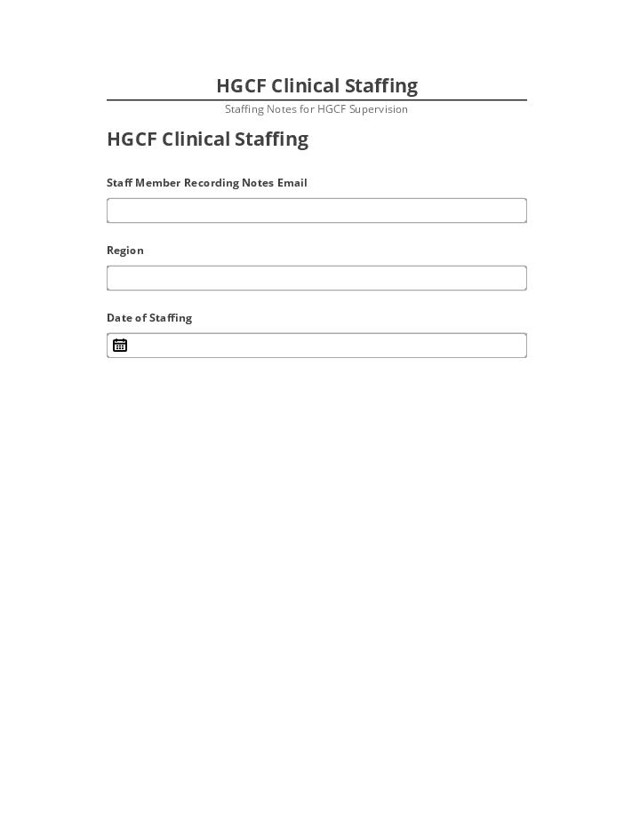 Pre-fill HGCF Clinical Staffing from Netsuite