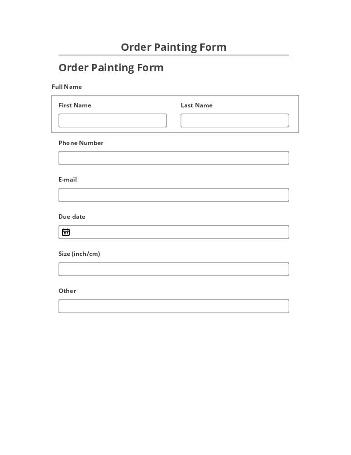 Pre-fill Order Painting Form from Salesforce