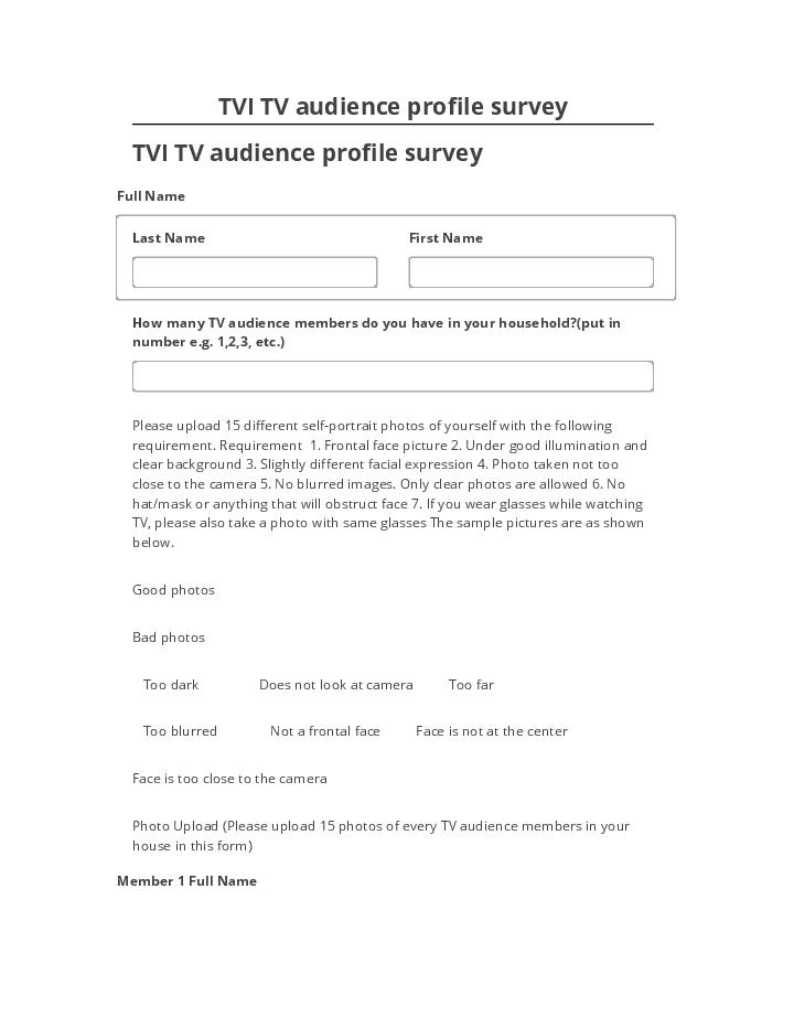 Integrate TVI TV audience profile survey with Salesforce