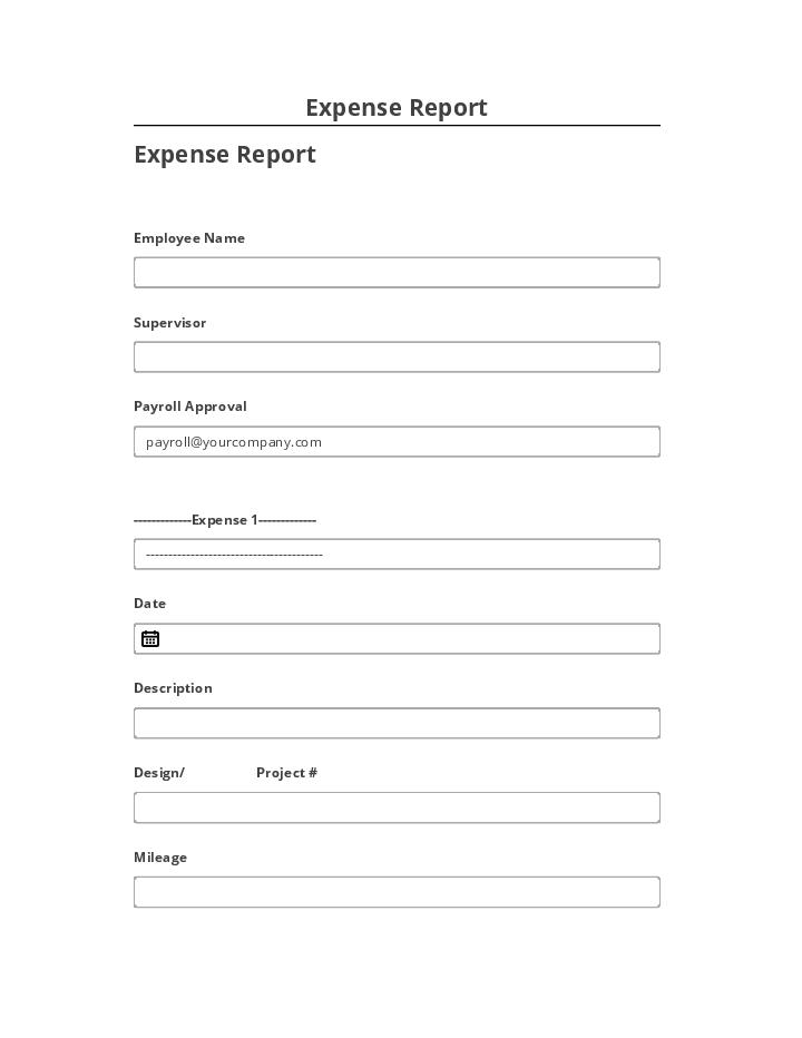 Pre-fill Expense Report from Microsoft Dynamics