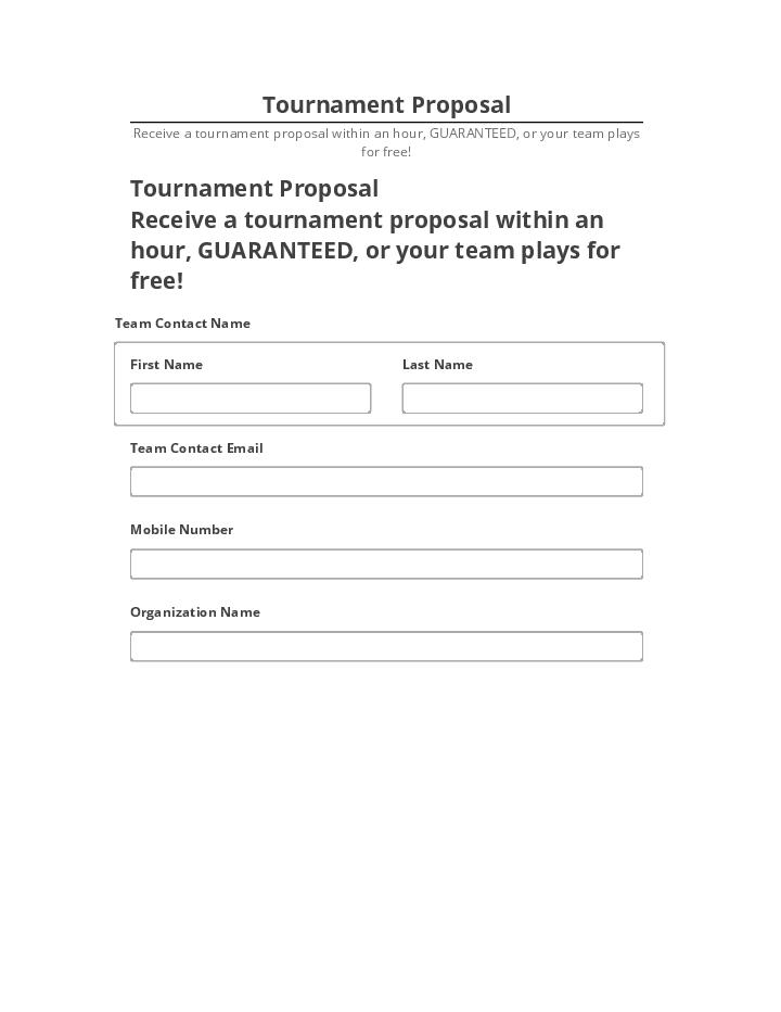 Export Tournament Proposal to Microsoft Dynamics