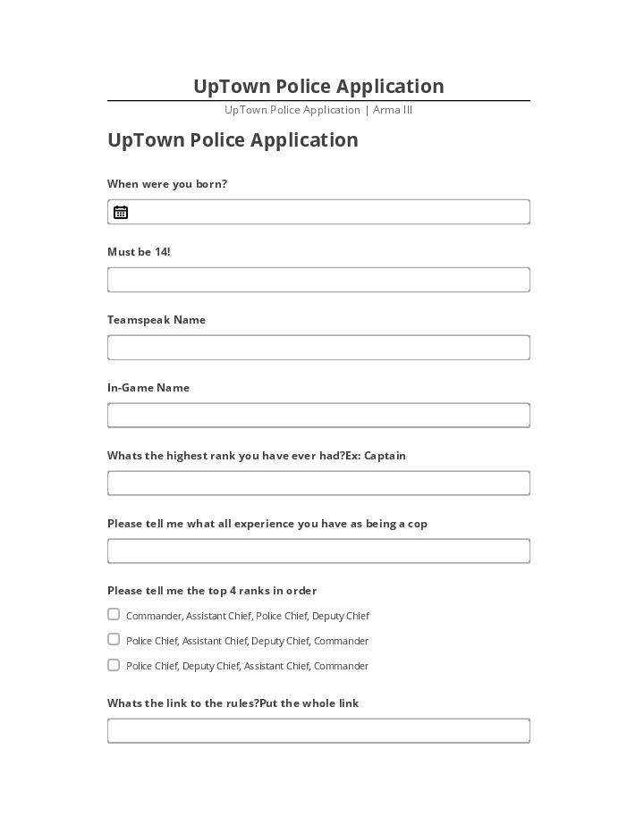 Synchronize UpTown Police Application with Netsuite