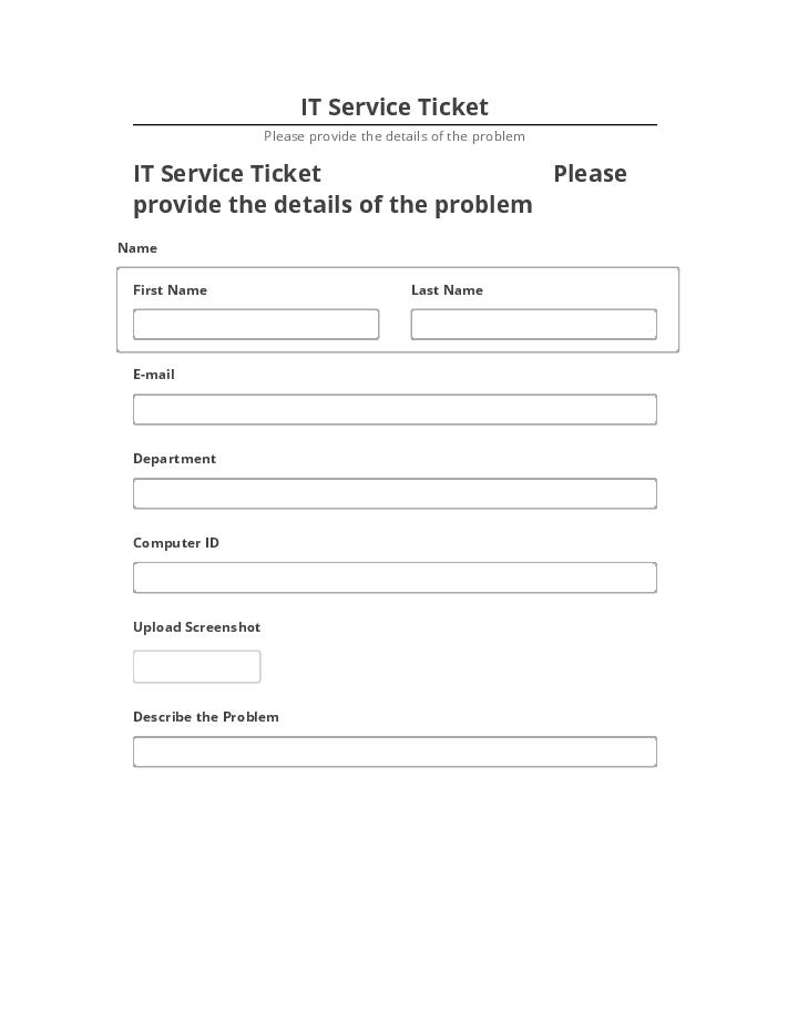 Incorporate IT Service Ticket