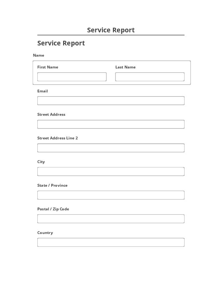 Update Service Report from Salesforce