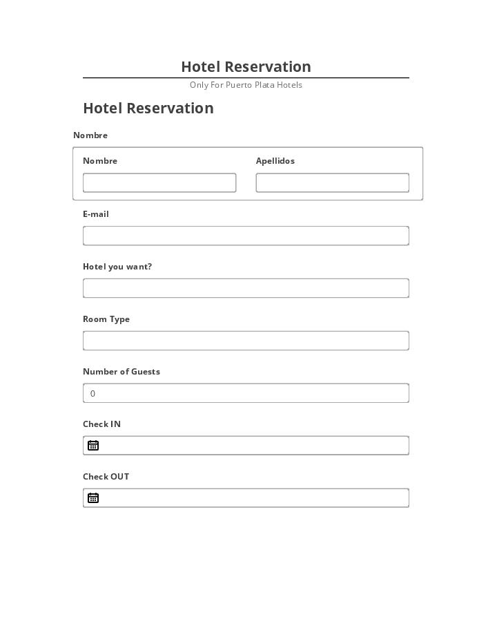 Pre-fill Hotel Reservation from Salesforce