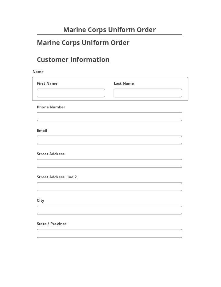 Automate Marine Corps Uniform Order in Netsuite